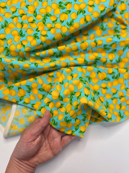 Lemons bathing fabric