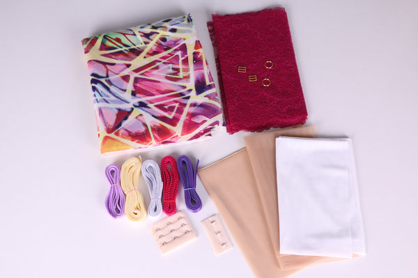 kit de costura sujetador y braguitas