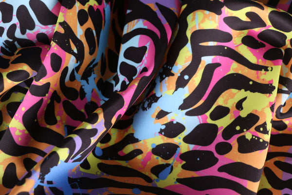 Kit de costura de sujetador y braguitas de neopreno cebra y animal print.