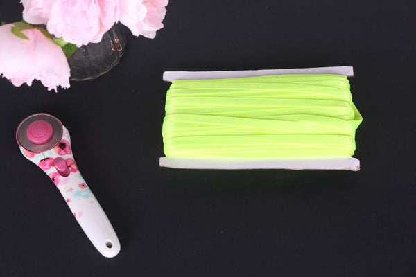 neon yellow bra strap elastic 10mm 3/8"