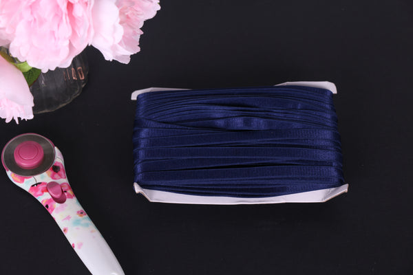 navy bra strap elastic 10mm 3/8"