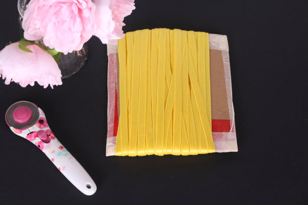 yellow bra strap elastic 10 mm 3/8"