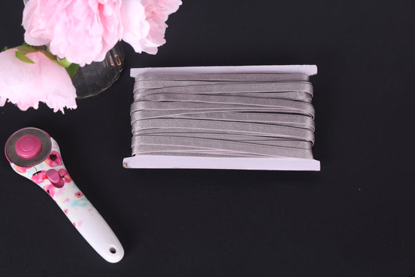 grey strap elastic 10mm 3/8"