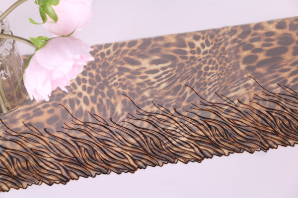 leopard animal print embroidered lace bra making kit