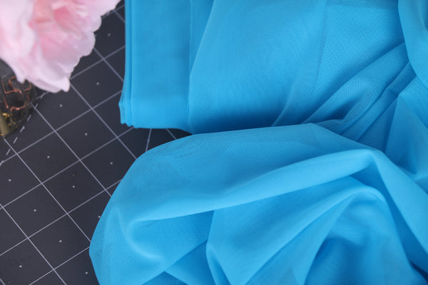 tul elástico azul turquesa para coser lencería, sujetadores, ropa interior