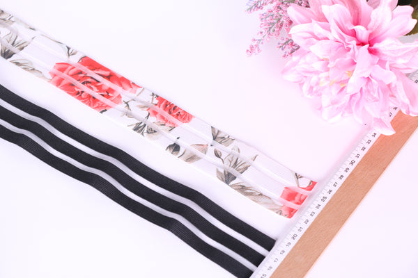 elástico transparente negro y flores banda sujetador, leggings. Madalynne Barret Bralette