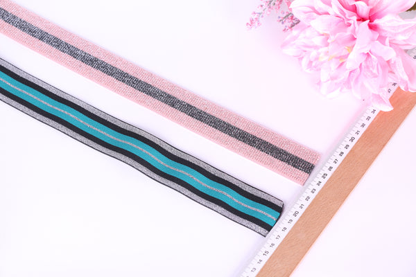 elástico rayas banda sujetador. striped wide band elastic.