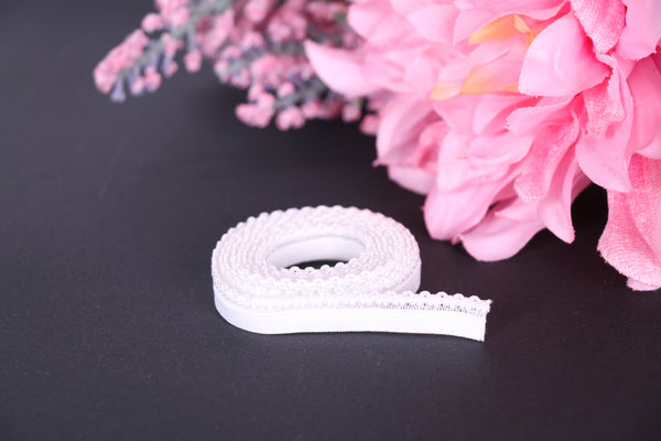 White panty picot elastic - elástico blanco para braguitas