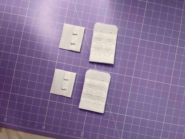 white bra hook and eye
