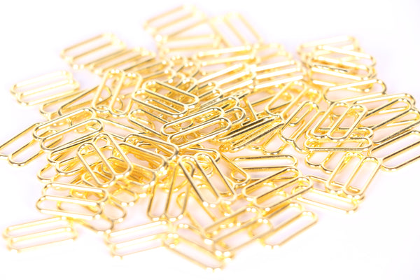 Gold Metal Sliders for Bra Making Lingerie Swimwear Active Wear