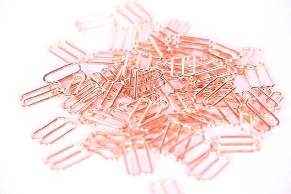 Rose Gold Metal Sliders for Lingerie Bra Making Swimwear Activewear Making