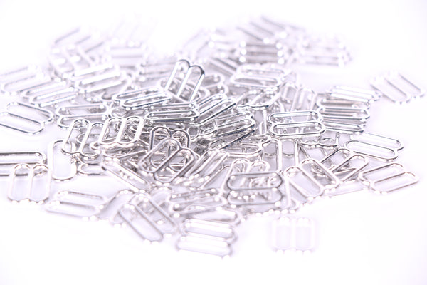 Silver Metal Sliders for Bra Making Lingerie Activewear Swimwear Making