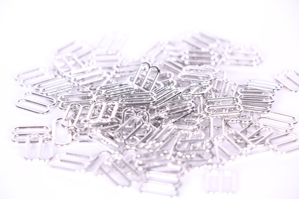 Silver Metal Sliders for Lingerie Tailor Made Shop, Emerald Erin, Evie la Luve