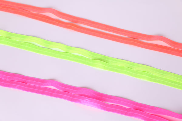 Neon orange fold over elastic