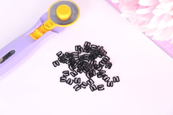 1/4" Black G Hooks for Swimwear Making Lingerie Face Masks
