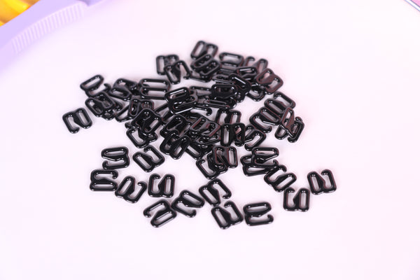 6mm Black GsHooks for Bra Making Swimwear Supplies
