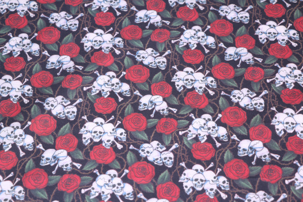 tela calaveras y rosas rock and roll guns n' roses