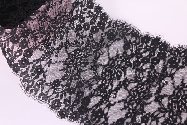 black non stretch lace
