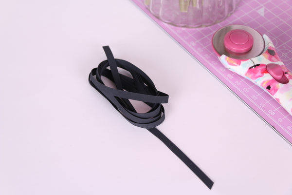 elástico goma virgen negro 6mm. elástico costura bañadores