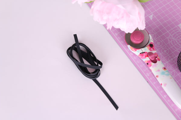 black swimwear elastic 6mm
