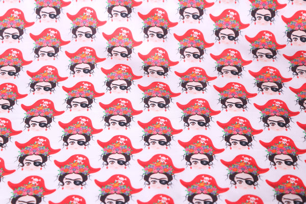 Tela Frida Kahlo estilo pirata cómic.