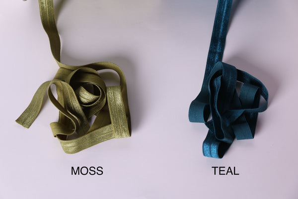 biés elástico colores verdes para coser lencería
