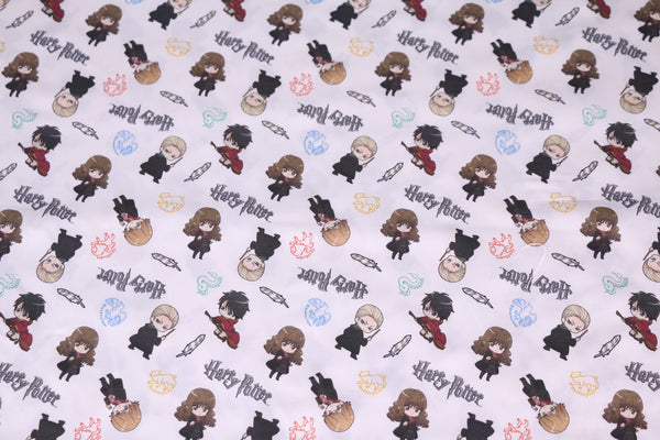 tela de algodón magos saga Harry Potter Hermione Granger Ron Weasley Draco Malfoy