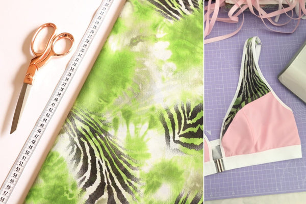 tul elástico estampado para coser maris bralette madalynne
