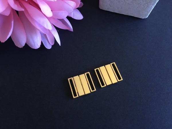 15mm  gold bikini clasp for bra making swimwear making