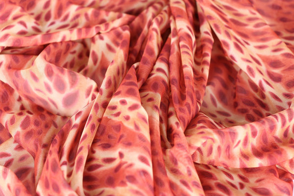animal print stretch mesh fabric