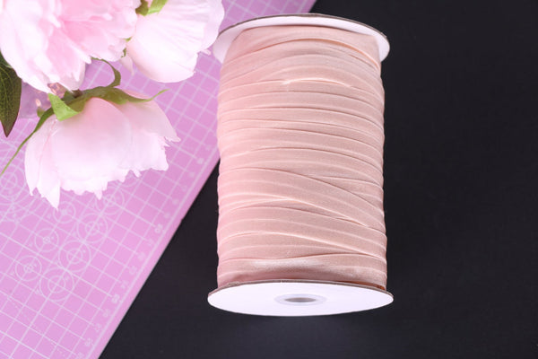 Flesh Tone Fold Over Elastic Roll