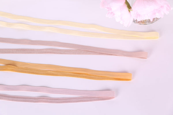 biés elástico costura tonos beige dorados oro