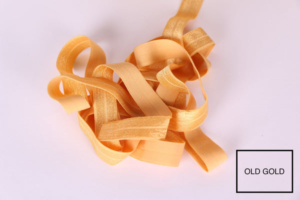 Biés elástico - colores beige y oro - FOE 15 mm