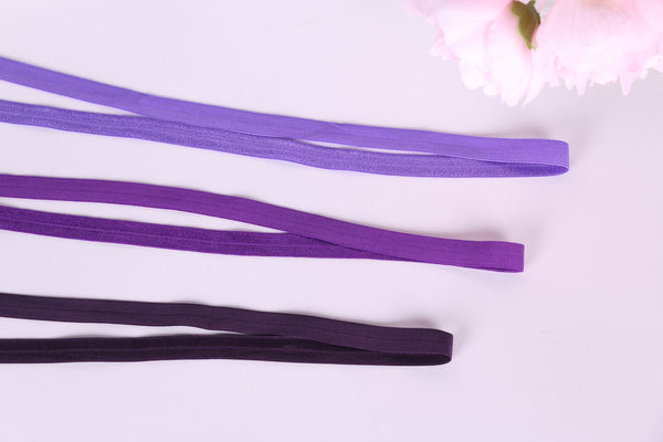 Fold Over Elastic - Purple Tones II - 15 mm (5/8")