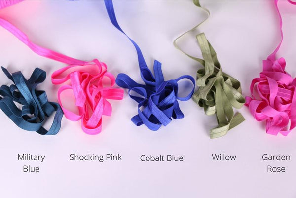 Vivid colors Fold Over Elastics for Lingerie, Activewear and Swimwear
