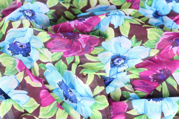 floral stretch mesh for bra making