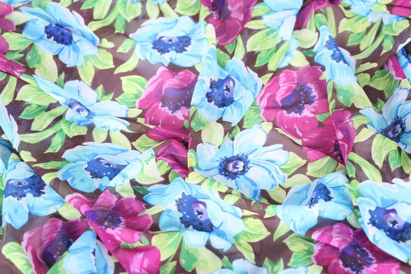 floral stretch mesh