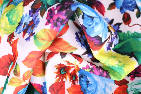 autumnal leaves scuba fabric