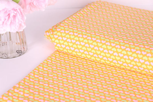 Hearts swimwear fabric. Lycra fabric for swimwear making