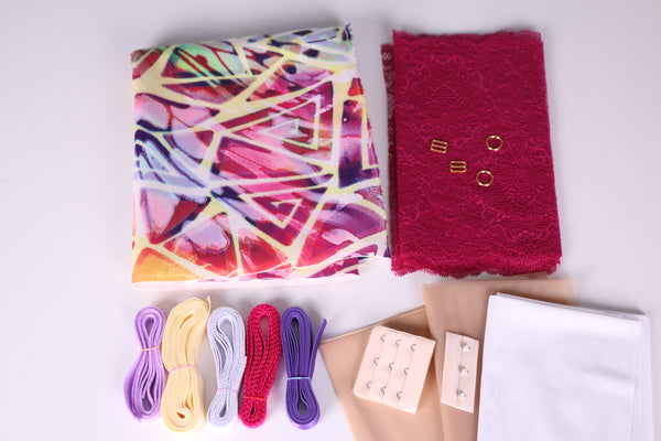 kit de costura de lencería hippie