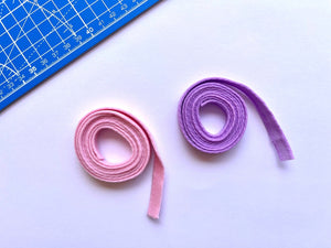 Túnel para los aros de sujetador (ancho 10mm). Colores rosa o lila orquídea