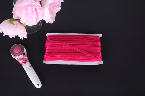 hot pink bra strap elastic 10mm 3/8"