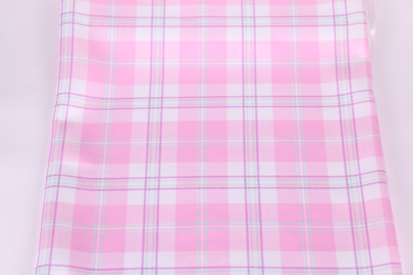 pink checked scuba fabric for lingerie