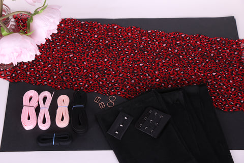 leopard bra kit for bra making
