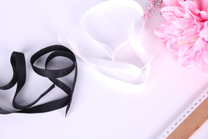 elástico de tirante de sujetador blanco negro 12mm. 1/2" black white bra strap elastic