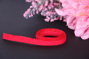 elástico picot rojo para coser sujetadores, materiales lencería.