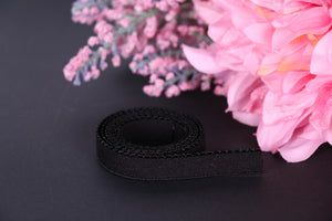 elástico picot negro para coser lencería, materiales lencería sujetador.