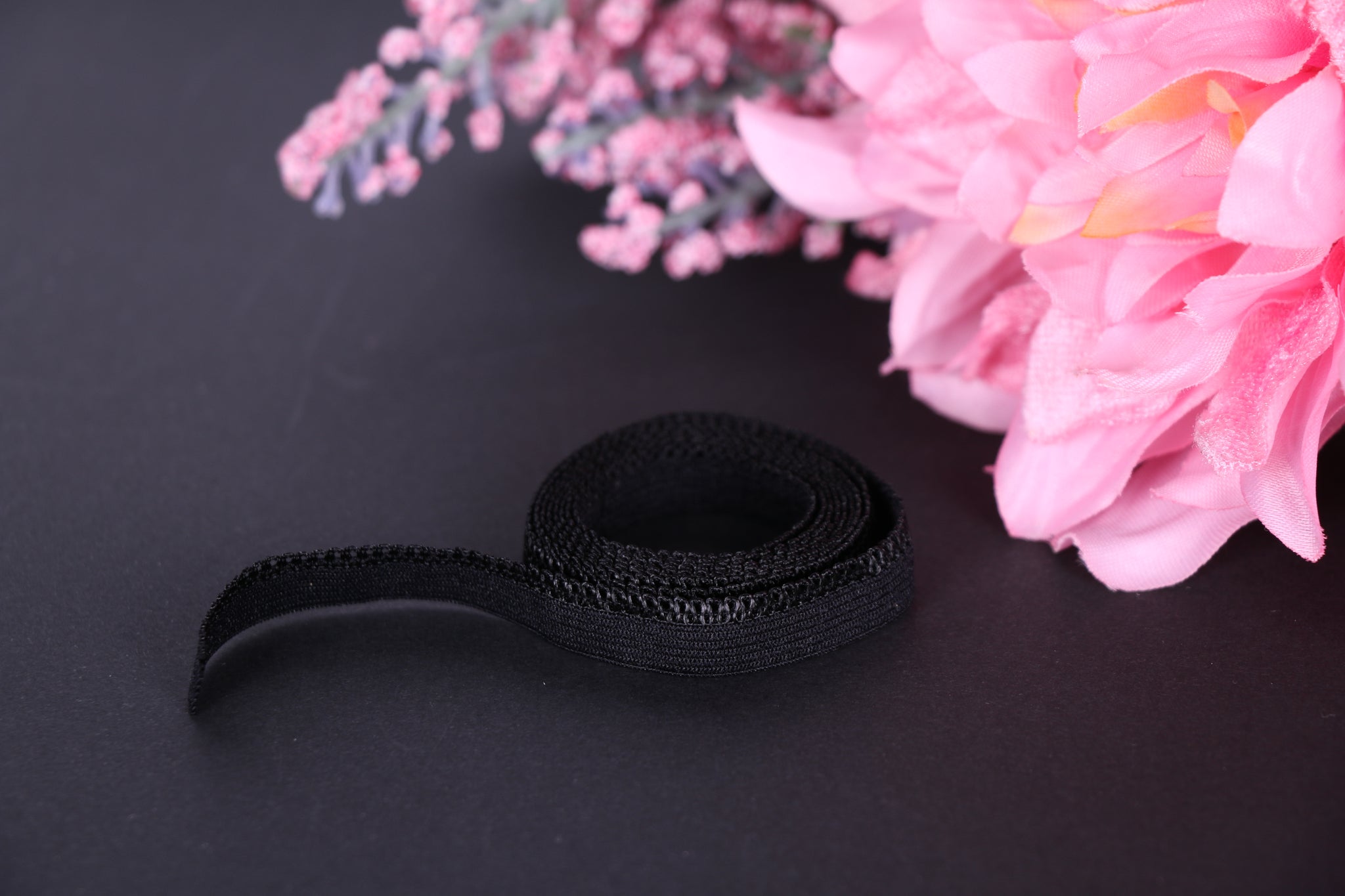 Black panty picot elastic - elástico de braguitas negro