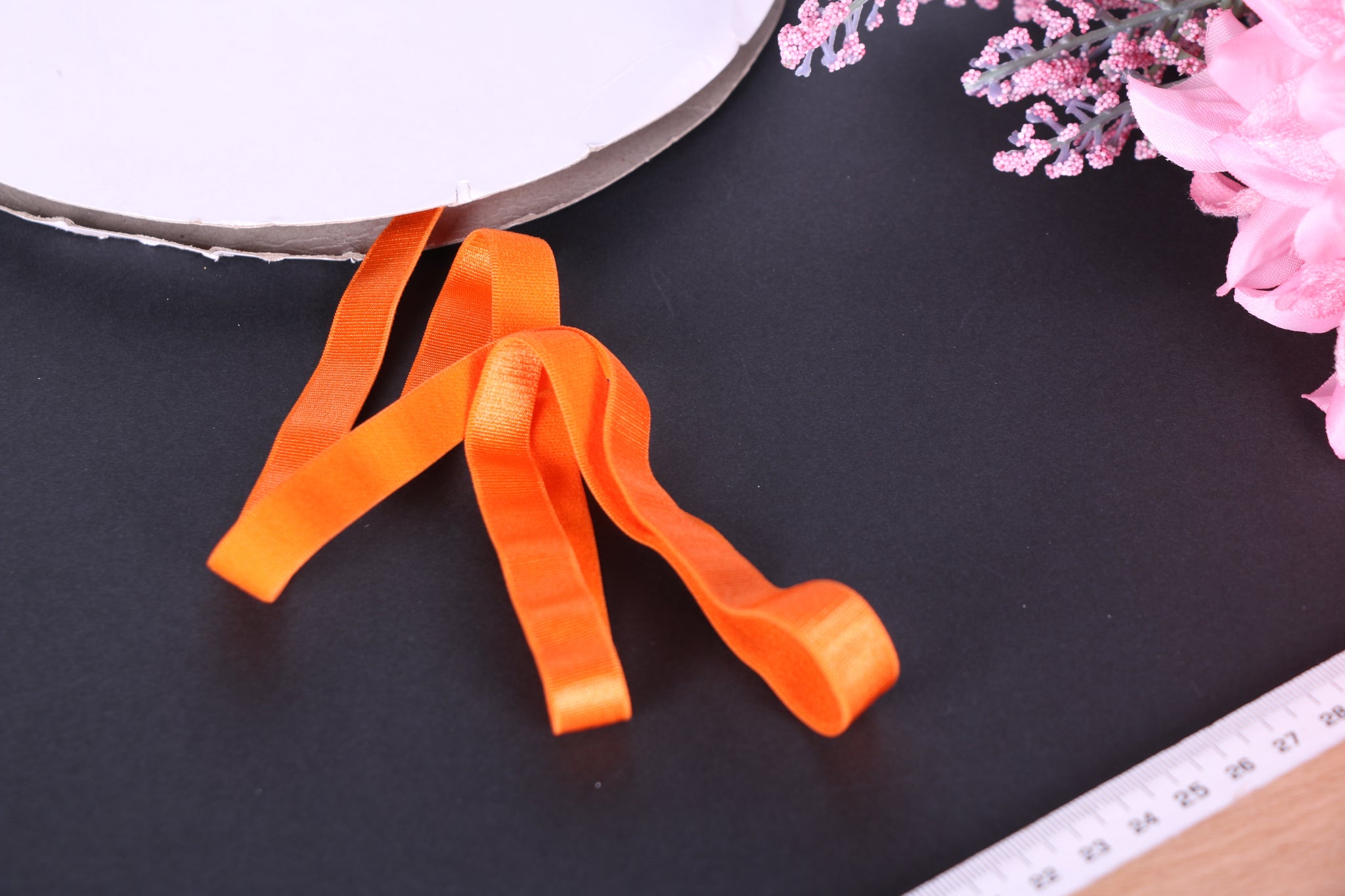 elástico tirante sujetador naranja 12mm. 12mm orange strap elastic 