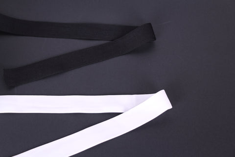 black band elastic, white band elastic, elastic for underwear